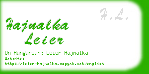 hajnalka leier business card